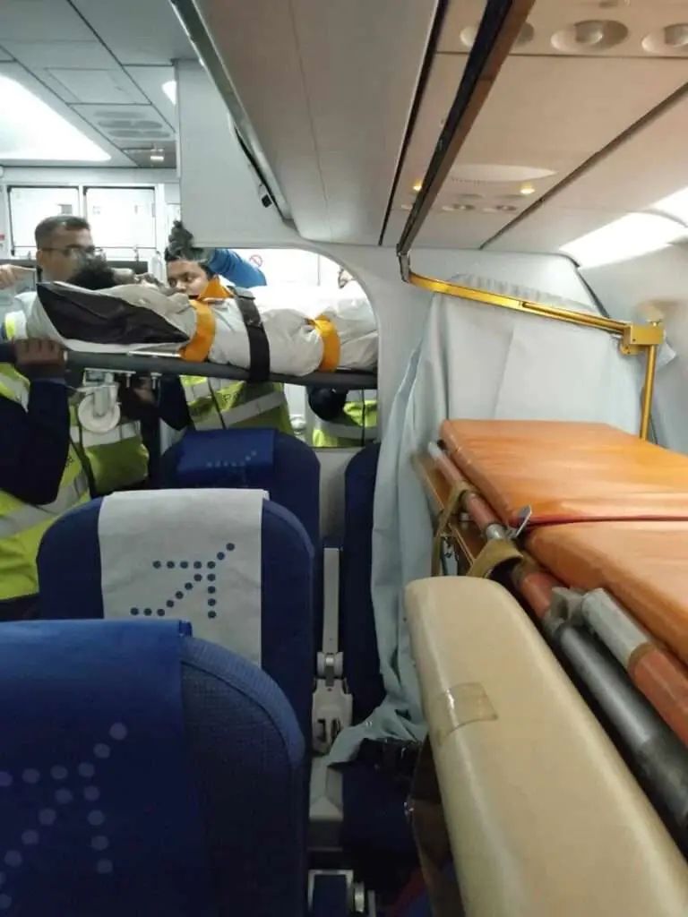 Medical Stretcher in Commercial Flight 2